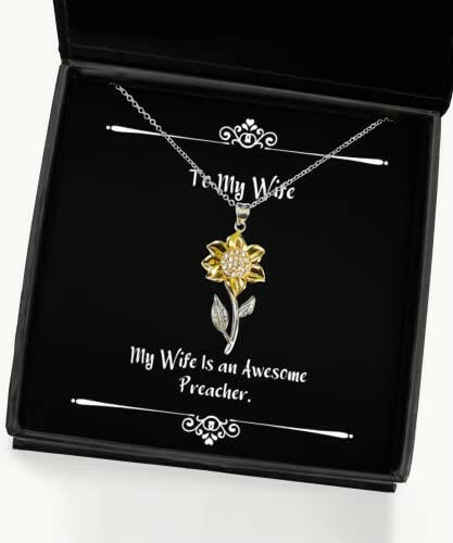 funny wife gifts my wife is an awesome preacher funny holiday sunflower pendant necklace from gift ideas for husband husbands gift unique gifts for husband best gifts for husband