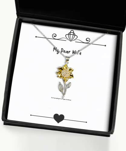 nice wife sunflower pendant necklace you are my everything and i cant gifts for wife present from husband jewelry for wife wife birthday gift wife birthday present gift for wife on birthday