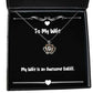 unique wife crown pendant necklace my wife is an awesome bailiff cheap for holiday