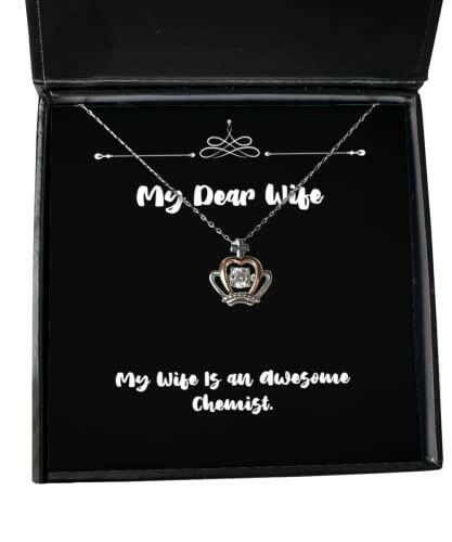 unique idea wife my wife is an awesome chemist useful valentines day crown pendant necklace from