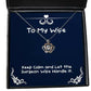 inappropriate wife keep calm and let the surgeon wife handle it holiday crown pendant necklace for wife