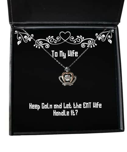 best wife crown pendant necklace keep calm and let the emt wife handle it for wife present from husband jewelry for wife