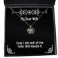 useful wife crown pendant necklace keep calm and let the teller wife handle it for wife present from husband jewelry for wife