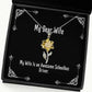 fancy wife my wife is an awesome schoolbus driver cute holiday sunflower pendant necklace from