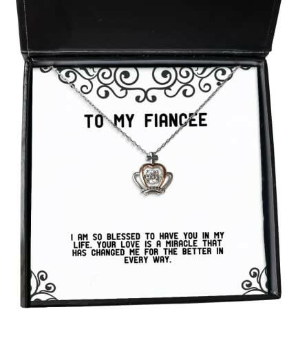 fun fiancee gifts i am so blessed to have you in my life your love is a miracle that funny crown pendant necklace for from fiancee birthday gift ideas fiancee birthday gift list fiancee