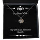 wife for my wife is an awesome sheriff unique wife crown pendant necklace jewelry from husband