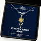 cute wife sunflower pendant necklace my wife is an awesome senator funny for valentines day