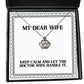 motivational wife crown pendant necklace keep calm and let the doctor wife handle for wife present from husband jewelry for wife