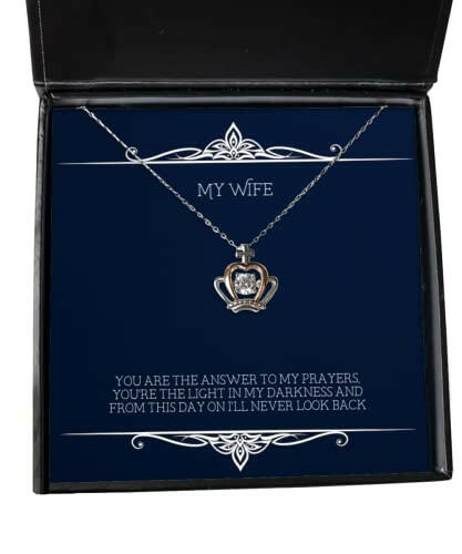 you are the answer to my prayers youre the light in my darkness and from wife crown pendant necklace unique wife jewelry for wife