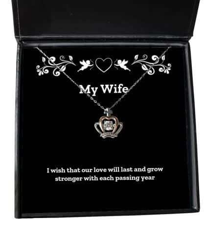 fancy wife gifts i wish that our love will last and grow stronger with each inspire holiday crown pendant necklace from wife gift ideas for him gift ideas for her gift ideas for kids gift