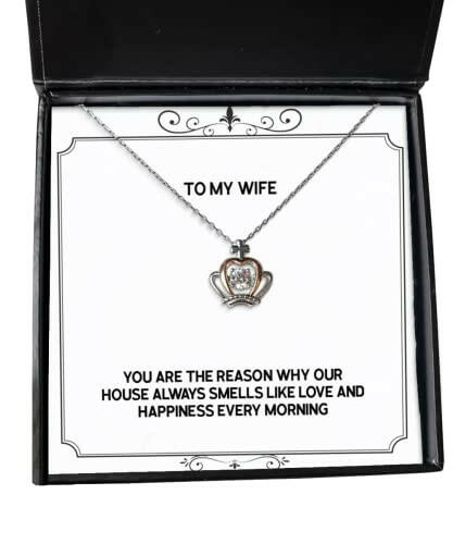 inappropriate wife crown pendant necklace you are the reason why our house always for wife present from husband jewelry for wife