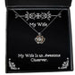 my wife is an awesome observer crown pendant necklace wife present from husband motivational jewelry for funny wife gift for wife funny gift for wife unique gift for wife personalized gift
