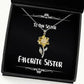inspire sister gifts favorite sister sister sunflower pendant necklace from sister