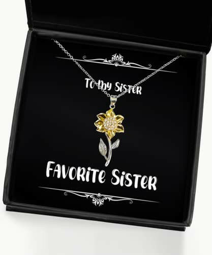 inspire sister gifts favorite sister sister sunflower pendant necklace from sister
