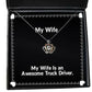 inspirational wife my wife is an awesome truck driver new crown pendant necklace for from husband