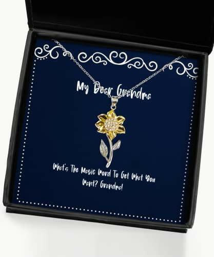 unique idea grandma gifts whats the magic word to get what you want grandma grandma sunflower pendant necklace from granddaughter