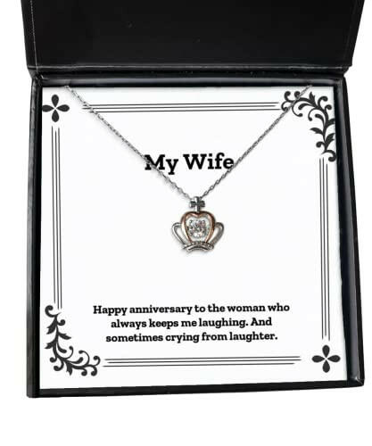 love wife gifts happy anniversary to the woman who always keeps me best crown pendant necklace for wife from husband birthday gift for wife present for wife gift ideas for wife