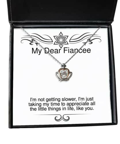 im not getting slower im just taking my time to fiancee crown pendant necklace inspire fiancee gifts jewelry for gifts from nature gifts from the heart gifts from loved ones gifts from