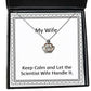 epic wife gifts keep calm and let the scientist wife handle it inspirational holiday crown pendant necklace gifts for wife funny wife gift for wife funny gift for wife unique gift for wife