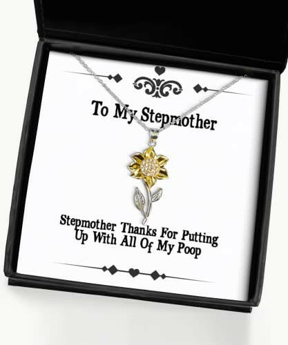 new stepmother gifts stepmother thanks for putting up with all of my funny christmas sunflower pendant necklace gifts for mother