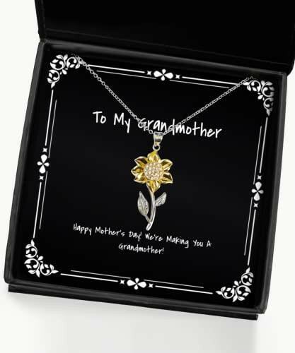 perfect grandmother gifts happy mothers day were making you a nice sunflower pendant necklace for grandmom from granddaughter
