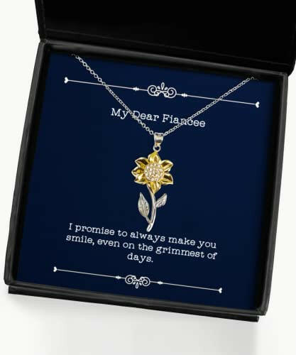 joke fiancee sunflower pendant necklace i promise to always make you smile even on the unique gifts for birthday gifts birthday gifts for her birthday gifts for him unique birthday gifts