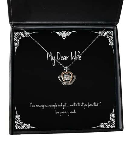 fun wife this message is so simple and yet i wanted to let you know that i love best christmas crown pendant necklace from wife