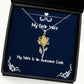 joke wife my wife is an awesome cook wife sunflower pendant necklace from husband