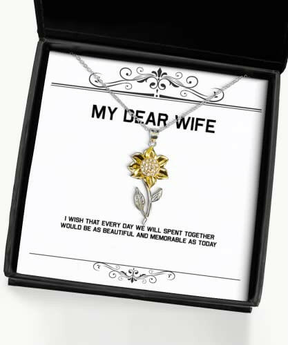 unique wife gifts i wish that every day we will spent together would inappropriate holiday sunflower pendant necklace from wife wedding gifts birthday gifts valentines day
