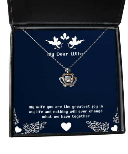 my wife you are the greatest joy in my life and nothing will ever change what we crown pendant necklace wife jewelry fancy for wife