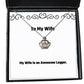 best wife gifts my wife is an awesome logger cool valentines day crown pendant necklace gifts for