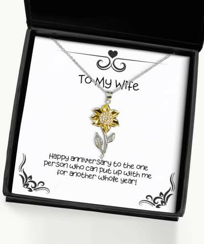 wife gifts for wife happy anniversary to the one person who unique idea wife sunflower pendant necklace jewelry from husband funny jewelry funny gifts jewelry gift funny gift