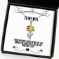 joke wife sunflower pendant necklace your presence lights up my life like candles on a cake with lots funny for wife holiday