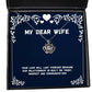 your love will last forever because our relationship is built on trust wife crown pendant necklace joke wife jewelry for wife
