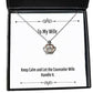 inspire wife keep calm and let the counselor wife handle it fun holiday crown pendant necklace from wife