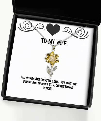 brilliant wife sunflower pendant necklace all women are created equal but present for wife unique idea gifts from husband funny jewelry funny gifts funny gift ideas unique jewelry unique