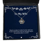 new wife theres no place id rather be than right here in your arms forever and ever wife crown pendant necklace from husband