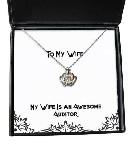 brilliant wife my wife is an awesome auditor useful crown pendant necklace for from husband