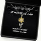 joke mother in law gifts worlds okayest mother in law motivational sunflower pendant necklace for mother from son