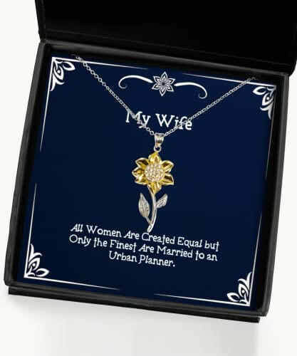 fun wife sunflower pendant necklace all women are created equal but only the present for wife beautiful gifts from husband unique wife gifts unique gifts for wife best wife gifts cool wife