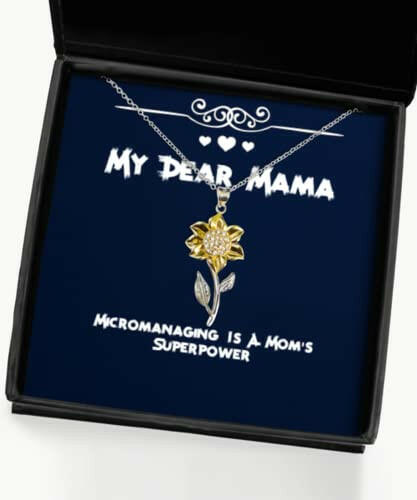 reusable mama gifts micromanaging is a moms superpower unique idea christmas sunflower pendant necklace from mom