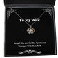 sarcastic wife crown pendant necklace keep calm and let the apartment gifts for wife present from husband jewelry for wife