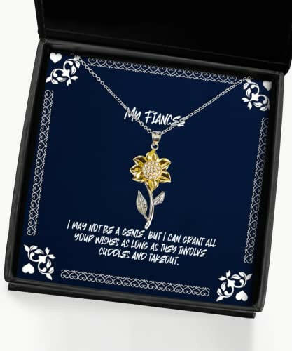 unique fiancee gifts i may not be a genie but i can grant all your special holiday sunflower pendant necklace gifts for unique gifts wedding gifts engagement gifts bridal party gifts