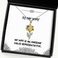 best wife my wife is an awesome sales representative sarcastic holiday sunflower pendant necklace for