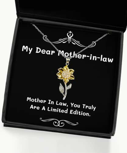 sarcasm mother in law sunflower pendant necklace mother in law you truly are gifts for mother present from daughter for mother in law