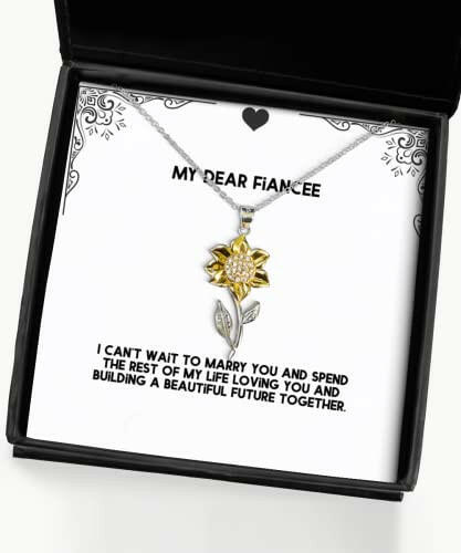 perfect fiancee gifts i cant wait to marry you and spend the rest of my life holiday sunflower pendant necklace for fiancee fiancee ideas fiancee guide fiancee