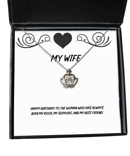joke wife gifts happy birthday to the woman who has always been my rock my sarcasm birthday crown pendant necklace from wife birthday party presents cake candles friends family