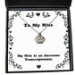 cheap wife crown pendant necklace my wife is an awesome transcriptionist gifts for present from husband jewelry for wife