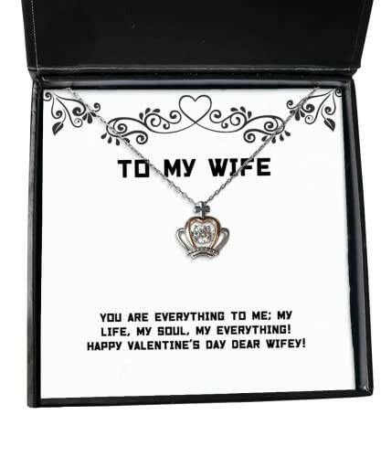 you are everything to me my life my soul my everything happy crown pendant necklace wife present from husband new jewelry for wife