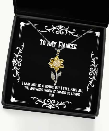 useful fiancee sunflower pendant necklace i may not be a genius but i still have all the present for best gifts from fiancee sunflower pendant necklace gift sunflower pendant necklace gift